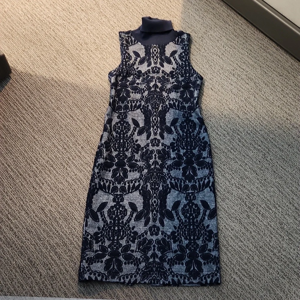 Maeve Ryder Jacquard Turtleneck Dress Size 4 - Picture 13 of 16
